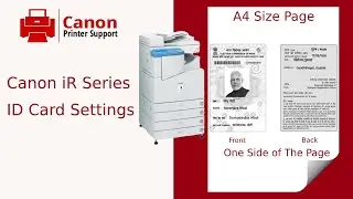 ✓Canon all iR series printers iR3300  ID CARD SETTINGS | Front Side Copy | Voter ID Aadhar PAN Card