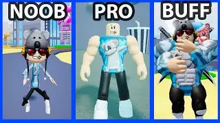 Noob Invades Roblox Strongman Simulator