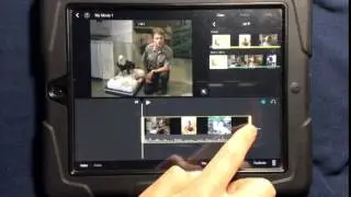 How to zoom the timeline in and out in iMovie for the iPad.