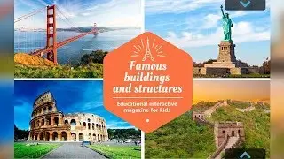 Famous buildings and structures. Kids vocabulary.