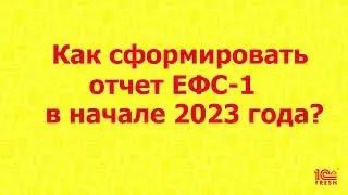 Как сформировать отчет ЕФС-1 в начале 2023 года?