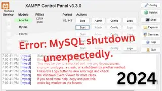 How to [Solved]  Error: MySql Shutdown Unexpectedly [2023 Update] MySql not starting in Xampp Server