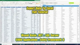 VB.NET SQL Server (EF6) : How to Export DataGridView To Excel File