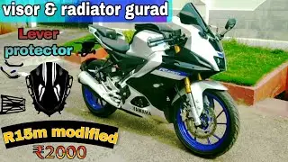 R15m V4 visor & lever protector & radiator gurad full modified #r15m #bikelove #r15v4 #modified #r15