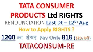 TATA CONSUMER Rights Issue | 1:26 Rights | All Rights related queries answered |