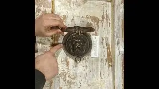 Anatolica Traditional Solid Brass Sandringham Lion Head Door Knocker Antique Copper