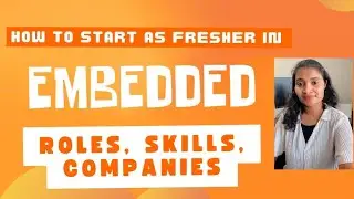 Embedded Engineer Career Path| Skills Needed for Embedded Freshers