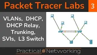 🎬 Let's do Packet Tracer labs together - VLANs, DHCP, DHCP Relay, Trunking, SVIs, L3 Switch