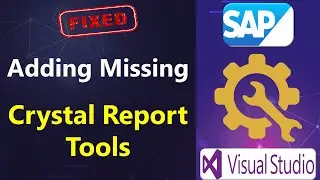 Adding Missing Crystal Report Tools in Visual Studio | Add Crystal Reports Viewer in Visual Studio