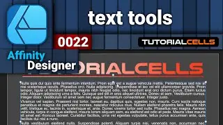 0022. text tools ( artistic text , frame text ) in Affinity designer