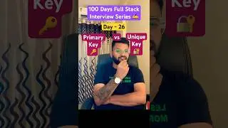 #day26 - Full Stack interview | Differences between Primary Key and Unique Key #coding #sql #mssql