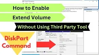 How to Enable Extend Volume in Window 10 Using Diskpart Command || Mansoor Anwar || (Urdu / Hindi)