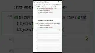 Pandas write to excel without deleting other sheets Shorts