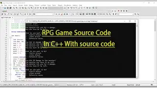 RPG Game Source Code in C ++ With source code | c++ programming