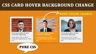 CSS Card Hover Background Color Change By Using Just HTML And CSS | No JavaScript | Pure CSS Only