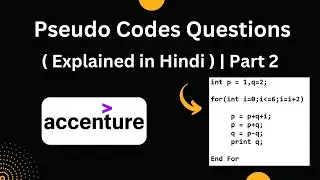 Top Pseudo Question | Accenture Technical Question | Part 2 | Accenture Detail Explained |