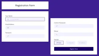 Registration Form In HTML & CSS -- Simple Registration Form -- Register Now Form