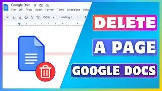 How To Delete A Page In Google Docs | Remove Blank Page From Google Docs