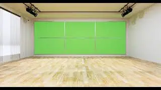 zoom in shot of a tv wall green screen Effects HD Video For Video Editors