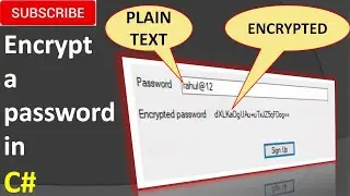 How to encrypt a password in c#