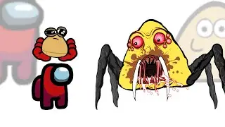 Mini Crewmate Kills Creepy POU Characters - Part 2 | Among Us