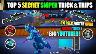 TOP 5 HIDDEN SECRET tricks & trips Fastest AWM Switching SETTINGS ⚙️ Free Fire 🔥