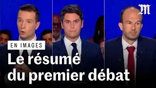 Législatives 2024 : les moments forts du débat entre Attal, Bardella et Bompard