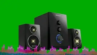 Music Speaker with light Green screen animation effects HD | chroma key Music Speaker animation