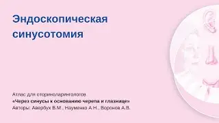 Эндоскопическая синусотомия. Операцию проводит Алексей Владимирович Воронов.