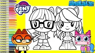 My Little Pony Equestria Girls Repainted as Unikitty and Dr Fox Twilight Sparkle Rainbow Dash