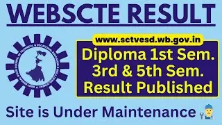 WBSCTE Results 2024 online Results Check Now || 1st Sem / 3rd Sem and 5th Semester Result Published
