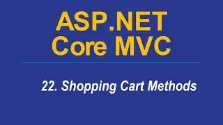 22. SHOPPING CART MODELS -  Asp.Net CORE MVC