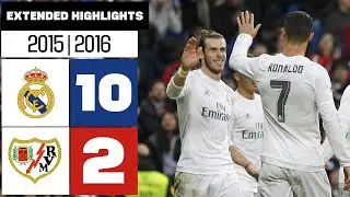 Real Madrid vs Rayo Vallacano (10-2) | 2015/16 Season - Extended Highlights