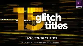 Glitch Titles Premiere Pro Mogrt Pack