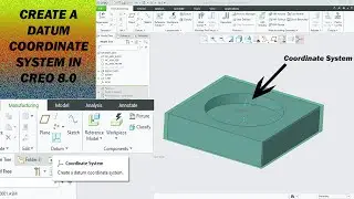 How to Create “DATUM COORDINATE SYSTEM” in Creo Parametric 8.0|CAM tutorial|Cadcamwithisrar