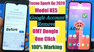 Tecno spark go 2020 Google Account Remove One Click Umt Model Ke5