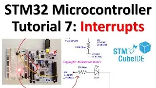 STM32 Microcontroller Tutorial 7: External Interrupts and Hardware Demonstration using LED-Button