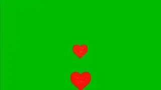 Heart Green Screen Animation Effect HD Footage | Chroma key Love Heart Animation