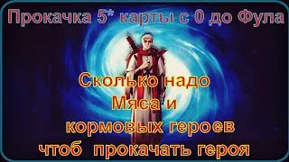 Прокачка 5 звёздного персонажа с 0 до фула. Сколько чего надо.