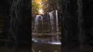 Calming Autumn waterfall relaxing with smooth sounds