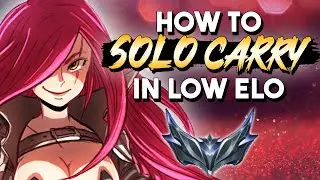 HOW TO MACRO AND SOLO CARRY WITH KATARINA IN LOW ELO | Katarina Commentary and Guide