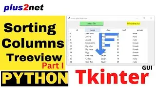 Sorting Tkinter Treeview columns in ascending or descending order using Pandas DataFrame Part I