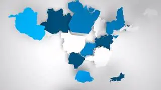 World Map | Motion graphics animated map of brazil forming white | Brazil Map Animation