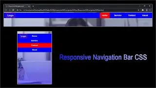 Responsive Navigation Bar Design | How to create a navbar in html and css