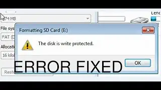 How To Remove The disk is write protected