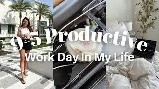 9-5 Productive Work Day In My Life | Dealing With Workplace Anxiety, Trying Fall Drinks + Organizing