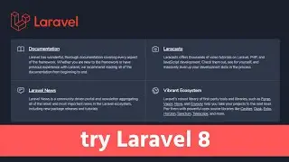 Try laravel 8 before official release!