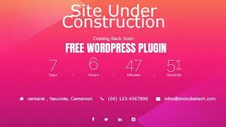 How to Set WordPress Website Under Construction || Coming Soon Page wordpress Plugin