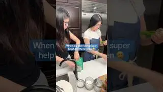 When my teen being super helpful in the kitchen 😅 
