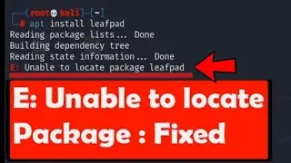 How to Fix E: Unable to locate Package | kali Linux